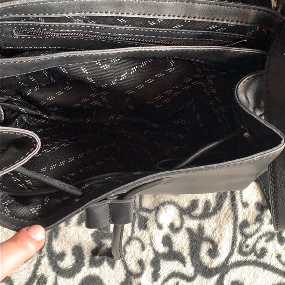 Lucky 🍀Brand black leather saddle bag purse - Picture 4 of 7